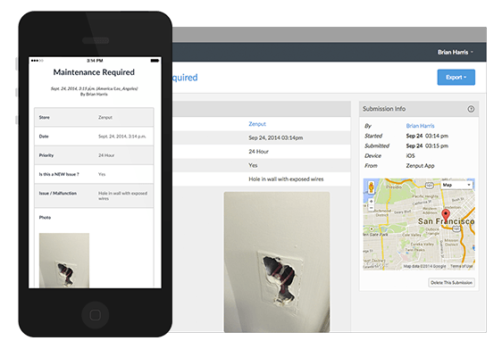 Zenput Screenshot