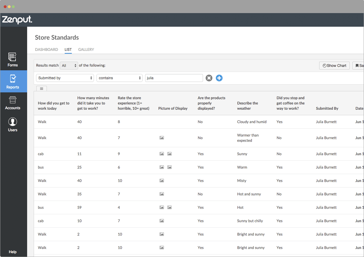 Zenput Screenshot